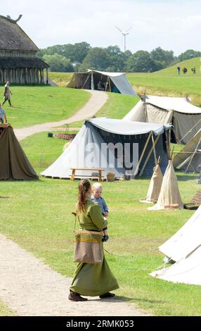 Das Trelleborgs Viking Festival in Slagelse, Neuseeland, Dänemark. Stockfoto