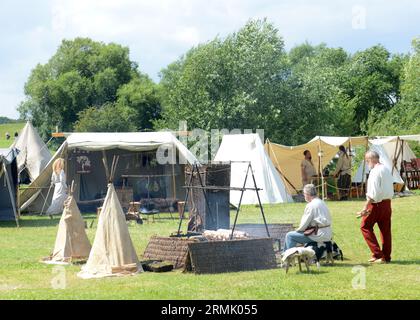 Das Trelleborgs Viking Festival in Slagelse, Neuseeland, Dänemark. Stockfoto