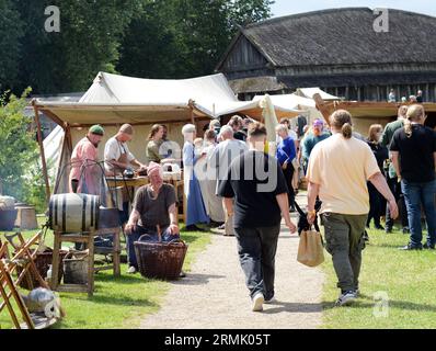 Das Trelleborgs Viking Festival in Slagelse, Neuseeland, Dänemark. Stockfoto