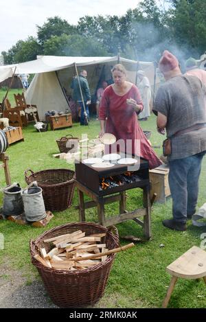 Das Trelleborgs Viking Festival in Slagelse, Neuseeland, Dänemark. Stockfoto