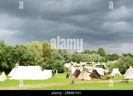 Das Trelleborgs Viking Festival in Slagelse, Neuseeland, Dänemark. Stockfoto