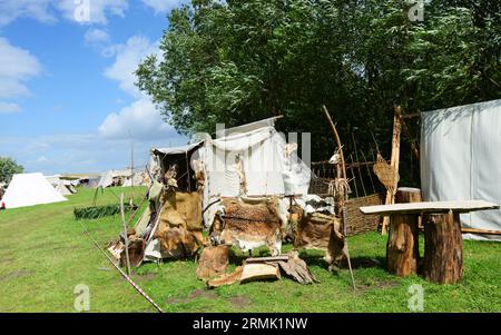 Das Trelleborgs Viking Festival in Slagelse, Neuseeland, Dänemark. Stockfoto