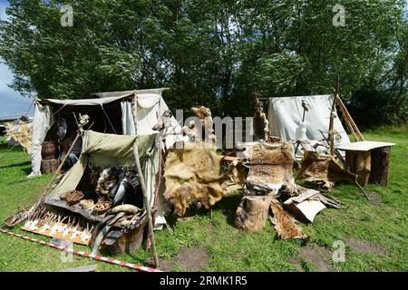 Das Trelleborgs Viking Festival in Slagelse, Neuseeland, Dänemark. Stockfoto