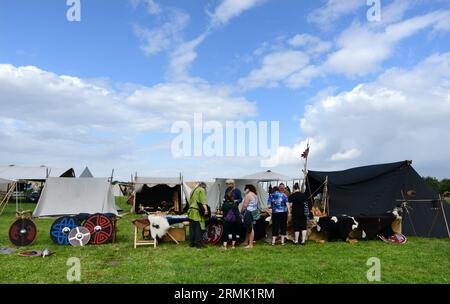 Das Trelleborgs Viking Festival in Slagelse, Neuseeland, Dänemark. Stockfoto