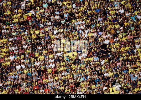 Vila Real, Spanien. 27. August 2023. Allgemeine Ansicht der Tribünen während des LaLiga EA Sports-Spiels zwischen Villarreal CF und FC Barcelona im Estadio de la Ceramica, 27. August 2023, Vila-Real, Spanien (Foto: David Aliaga/NurPhoto) Credit: NurPhoto SRL/Alamy Live News Stockfoto