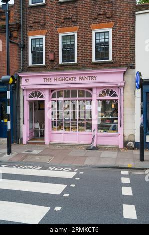 Die Highgate Pantry Bäckerei an der Highgate High Street, Highgate Village, London, England, Großbritannien Stockfoto