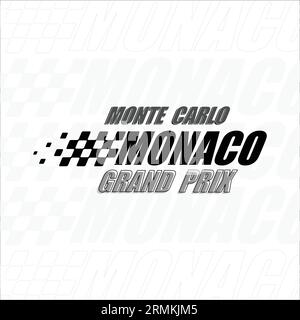 Sportrennen Grand Prix Monaco Hintergrund Stock Vektor