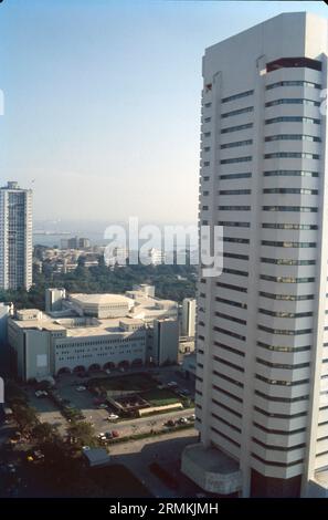 Arial Blick auf Nariman Point von Cuffe Parade, South Mumbai, Geschäftsviertel, Indien. Stockfoto