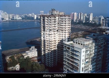 Arial View of Nariman Point von Cuffe Parade, South Mumbai, Business District, Indien Stockfoto