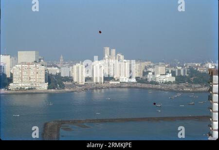 Arial View of Nariman Point von Cuffe Parade, South Mumbai, Business District, Indien Stockfoto