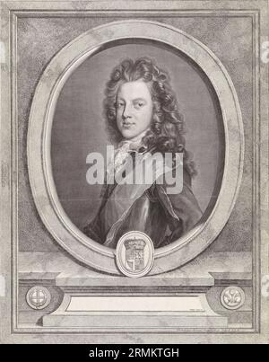 James Francis Edward Stuart (10. Juni 1688 bis 1. Juni) Januar 1766) war Thronprätendent für den schottischen und den englischen Thron aus dem Hause Stuart, Historisch, Digital restaurierte Reproduktion von einer Vorlage aus der Vergangenheit / James Francis Edward Stuart (10. Juni 1688 - 1. Januar 1766) war Vorkämpfer für die schottischen und englischen Throne aus dem Haus Stuart, historische, digital restaurierte Reproduktion eines Originals aus der Vergangenheit. Stockfoto