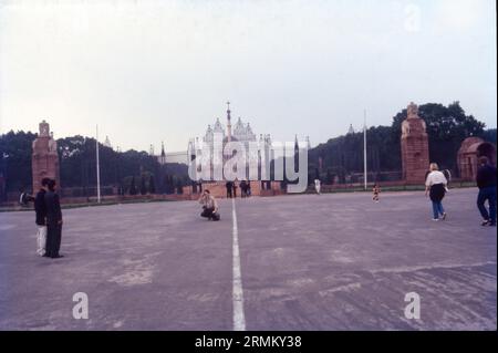 Die Aussprache von Rashtrapati Bhavan, rāsh-truh-puh-ti bha-vun; lit. Präsidentenpalast, auch bekannt als Präsidentenhaus, ist die offizielle Residenz des indischen Präsidenten am westlichen Ende von Kartvyapath, Raisina Hill, Neu-Delhi, Indien. Stockfoto