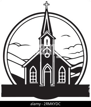 Super und schöne Vektorkunst der christlichen Kirche Stock Vektor