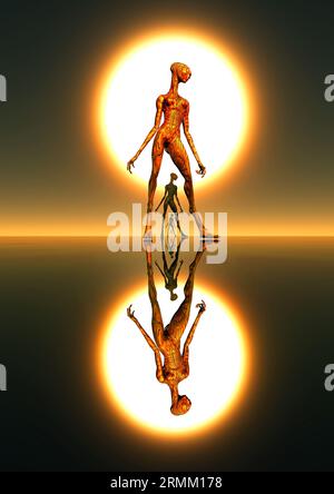 Weibliche Alien-Androiden Stockfoto