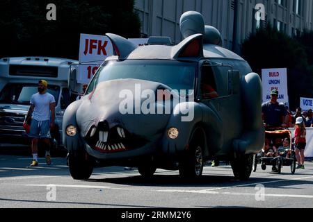 Szene aus der jährlichen Labor Day Parade entlang der Delaware Avenue in Philadelphia, PA, USA am 3. September 2018. Stockfoto