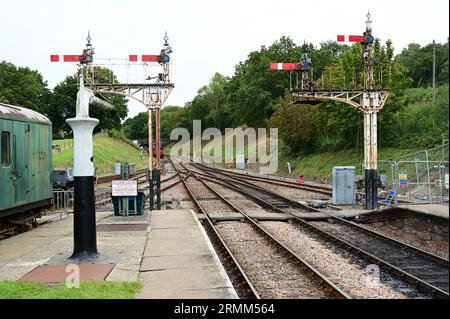 Horsted Keynes Station an der Bluebell Railway. Stockfoto