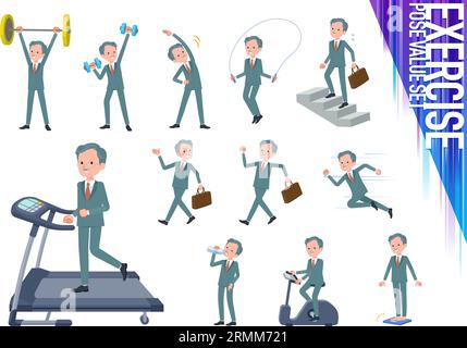 Eine Gruppe von Business President Mann auf Sport und Sport. Es ist Vektorkunst so einfach zu bearbeiten. Stock Vektor