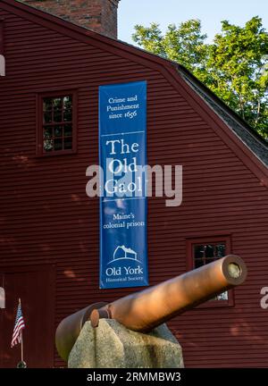 Altes Gaol-Gebäude in York Maine Stockfoto