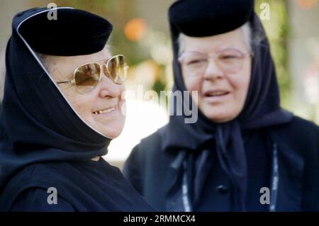 Kloster Vladimiresti, Kreis Galati, Rumänien, 1999. Porträt von Mutter Veronica, der Gründerin des Klosters. Stockfoto