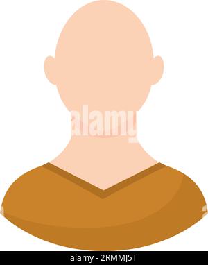 Isolierter farbiger, gesichtsloser Avatar-Charakter-Vektor Stock Vektor