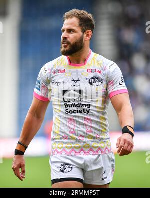 Huddersfield, England - 25. August 2023 Aidan Sezer (7) aus Leeds Rhinos. Rugby League Betfred Super League, Huddersfield Giants vs Leeds Rhinos im John Smith's Stadium, Huddersfield, Großbritannien Stockfoto