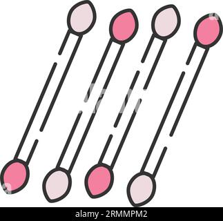 Isolierter Make-up-Pinsel mit farbigem Modesymbol Vektor Stock Vektor