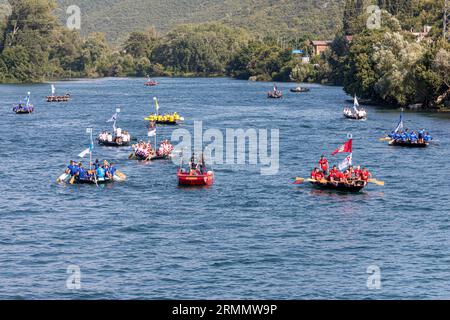 Metkovic, Neretva-Rennen, „Ladja-Wettbewerbe“ Stockfoto