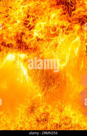 Flaming Fire Flammen Hintergrundstruktur Stockfoto