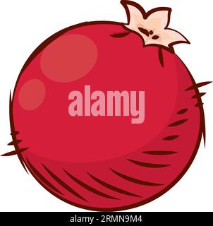 Isolierte farbige Hand gezeichnet Apfel Symbol Vektor Stock Vektor