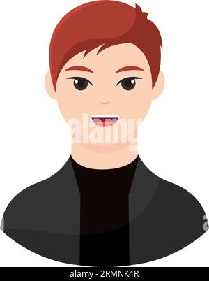 Isolierte farbige süße Mann Charakter Avatar Vektor Stock Vektor