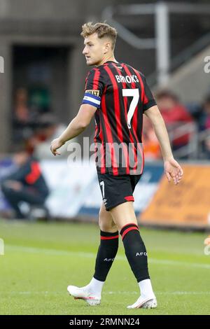 Swansea, Großbritannien. 29. August 2023. David Brooks aus Bournemouth beim heutigen Carabao Cup, Spiel der 2. Runde, Swansea City gegen AFC Bournemouth im Stadion Swansea.com in Swansea, Wales am Dienstag, den 29. August 2023. Dieses Bild darf nur zu redaktionellen Zwecken verwendet werden. Nur redaktionelle Verwendung, Bild von Andrew Orchard Sports Photography/Alamy Live News Stockfoto