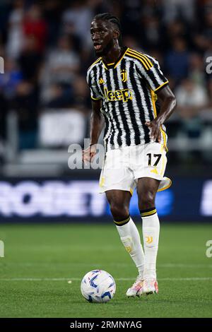 Samuel Iling-Junior von Juventus FC in Aktion während des Serie-A-Fußballspiels zwischen Juventus FC und Bologna FC. Stockfoto