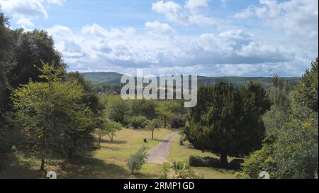 In und um La Roque Gageac, einem schönen Dorf de france, Klippen, Burggeschichte Wandern Aktivurlaub Stockfoto