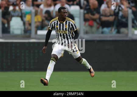 Turin, Italien. 27. August 2023. Tim Weah von Juventus während des Spiels der Serie A im Allianz Stadion in Turin. Auf dem Bild sollte stehen: Jonathan Moscrop/Sportimage Credit: Sportimage Ltd/Alamy Live News Stockfoto