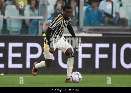 Turin, Italien. 27. August 2023. Tim Weah von Juventus während des Spiels der Serie A im Allianz Stadion in Turin. Auf dem Bild sollte stehen: Jonathan Moscrop/Sportimage Credit: Sportimage Ltd/Alamy Live News Stockfoto