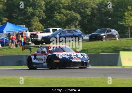 GT America powered by AWS FANATEC GT WORLD FORDERT AMERIKA im Road AMERICA National Speed Park HERAUS. Stockfoto