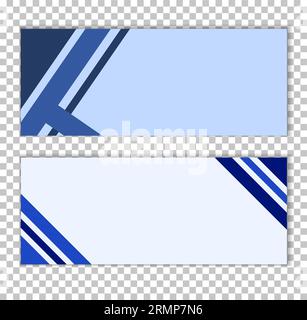 Set aus zwei Bannern, Vorlagen, Modellen mit Platz für Text und Kopierraum. Für Werbung, Flyer, Broschüren, Einladungen, Zertifikate. Stock Vektor