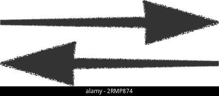 Gerader langer Pfeil. Schwarzer Pfeil von rechts nach links. Formelement. Vektorsymbol. Stock Vektor