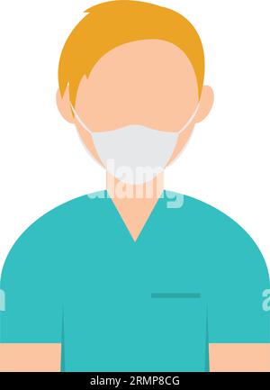 Isolierte abstrakte männliche Krankenpflegestatur Vektor Stock Vektor