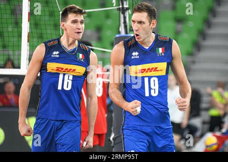 Roberto Russo, Yuri Romano (Italien). Volleyball-Weltmeisterschaft 2022. Achtelrunde Stockfoto