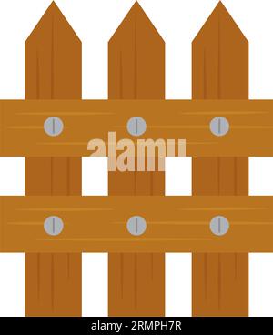 Isolierte farbige Holzzaun Symbol Vektor Stock Vektor