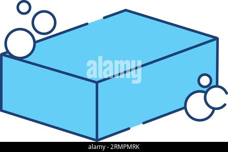 Isoliertes monochromes Seifenreinigungssymbol Vektor Stock Vektor