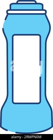 Isolierte monochrome Flüssigseifenflasche Reinigungssymbol Vektor Stock Vektor