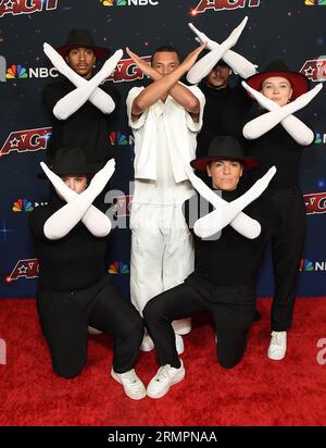 Pasadena, USA. 29. August 2023. Murmuration Backstage bei der Live Show Red Carpet der Staffel 18 „America's Got Talent“ am 29. August 2023 im Hotel Dena in Pasadena, CA. © Lisa OConnor/AFF-USA.com Credit: AFF/Alamy Live News Stockfoto