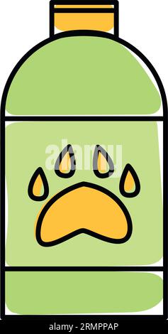 Isolierte farbige Haustier Shampoo Flasche Symbol Vektor Stock Vektor