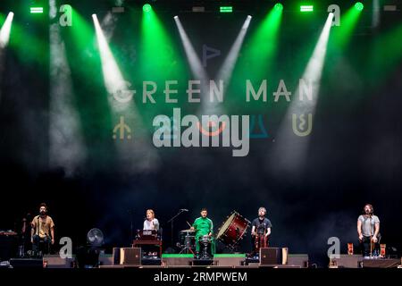 Dublin Contemporary Irish Folk Band LANKUM auf Mountain Stage beim Green man Festival in Wales, Großbritannien, August 2023. Foto: Rob Watkins Stockfoto