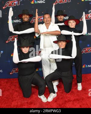 Pasadena, USA. 29. August 2023. Murmuration Backstage bei der Live Show Red Carpet der Staffel 18 „America's Got Talent“ am 29. August 2023 im Hotel Dena in Pasadena, CA. © Lisa OConnor/AFF-USA.com Credit: AFF/Alamy Live News Stockfoto