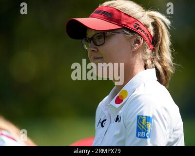 Brooke Henderson bei den Women's Open 2023 im Shaughnessy Golf and Country Club in Vancouver, British Columbia, 26. August 2023. Stockfoto