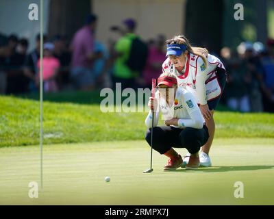 Brooke Henderson bei den Women's Open 2023 im Shaughnessy Golf and Country Club in Vancouver, British Columbia, 26. August 2023. Stockfoto