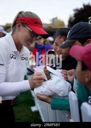 Brooke Henderson bei den Women's Open 2023 im Shaughnessy Golf and Country Club in Vancouver, British Columbia, 26. August 2023. Stockfoto